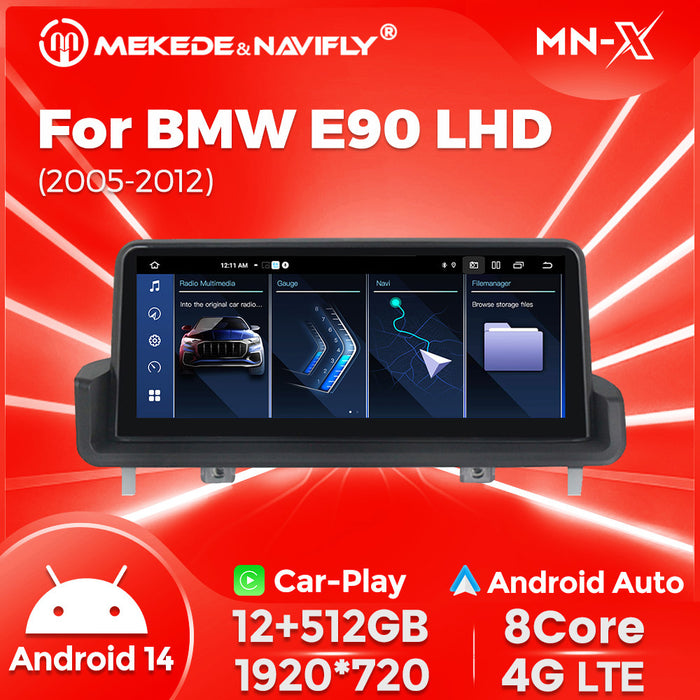 10.25-inch Compatible with BMW 3 Series E90 Android Central Control Large Screen GPS Navigation All-in-One Bluetooth CarPlay