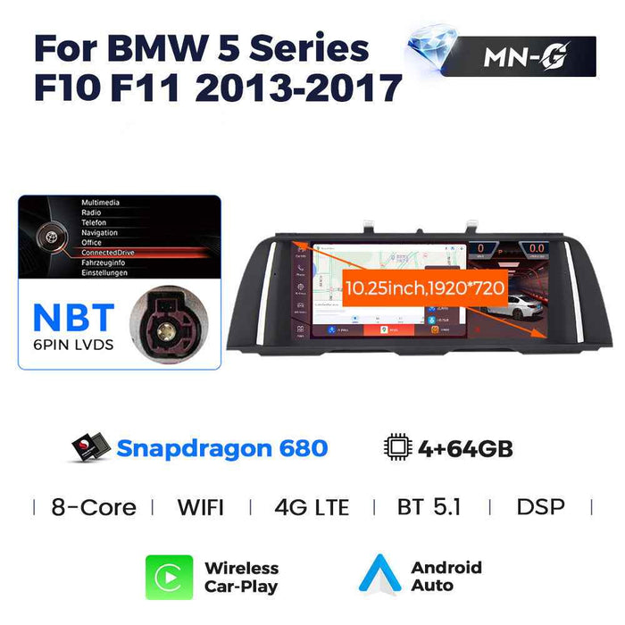 10.25 inch for BMW 5 Series F10 11-17 Android large screen central control car navigation Bluetooth Carplay