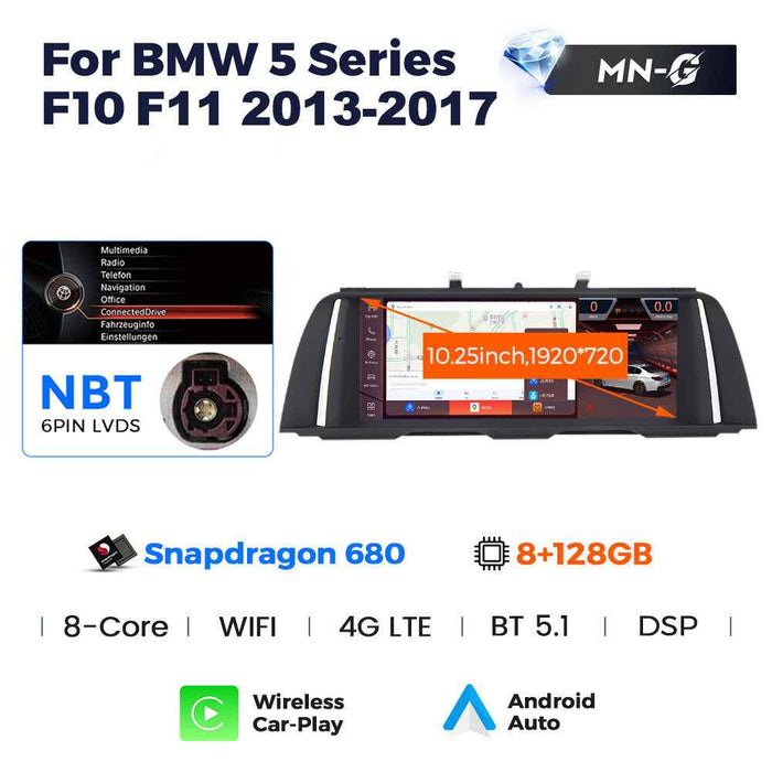 10.25 inch for BMW 5 Series F10 11-17 Android large screen central control car navigation Bluetooth Carplay