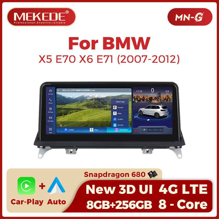 10.25 inch Suitable for BMW X5/X6 E70/E71 Android large screen central control Car navigation Bluetooth Carplay