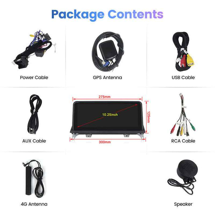 10.25 inch Suitable for BMW X5/X6 E70/E71 Android large screen central control Car navigation Bluetooth Carplay