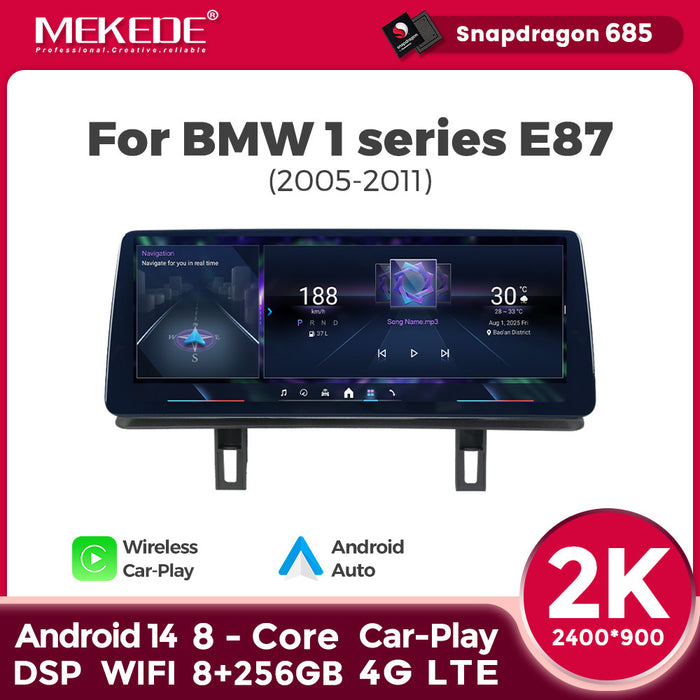 12.3 Applicable to BMW 1 Series E87 2005-2012 Android Large Screen Central Control Car Navigation Bluetooth Carplay