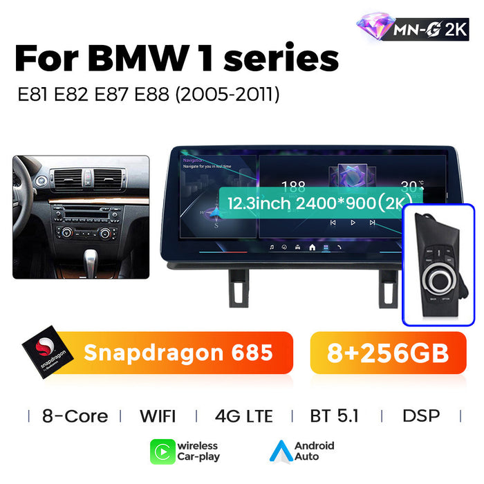 12.3 Applicable to BMW 1 Series E87 2005-2012 Android Large Screen Central Control Car Navigation Bluetooth Carplay