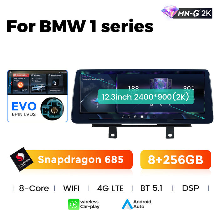 12.3 Applicable to BMW 1 Series F20 2018-2020 Android large screen central control car navigation Bluetooth Carplay