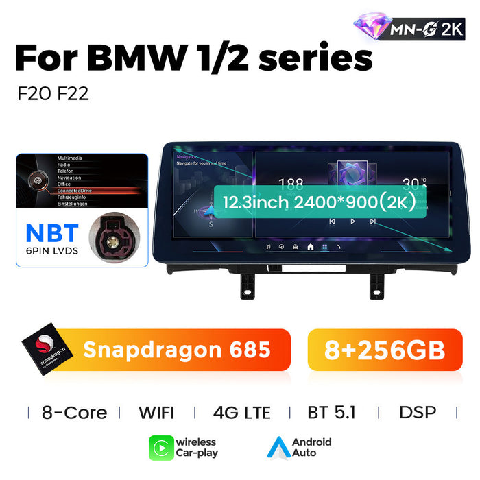 12.3 Applicable to BMW 1 Series F20 F22 2013-2017 Android Large Screen Central Control Car Navigation Carplay