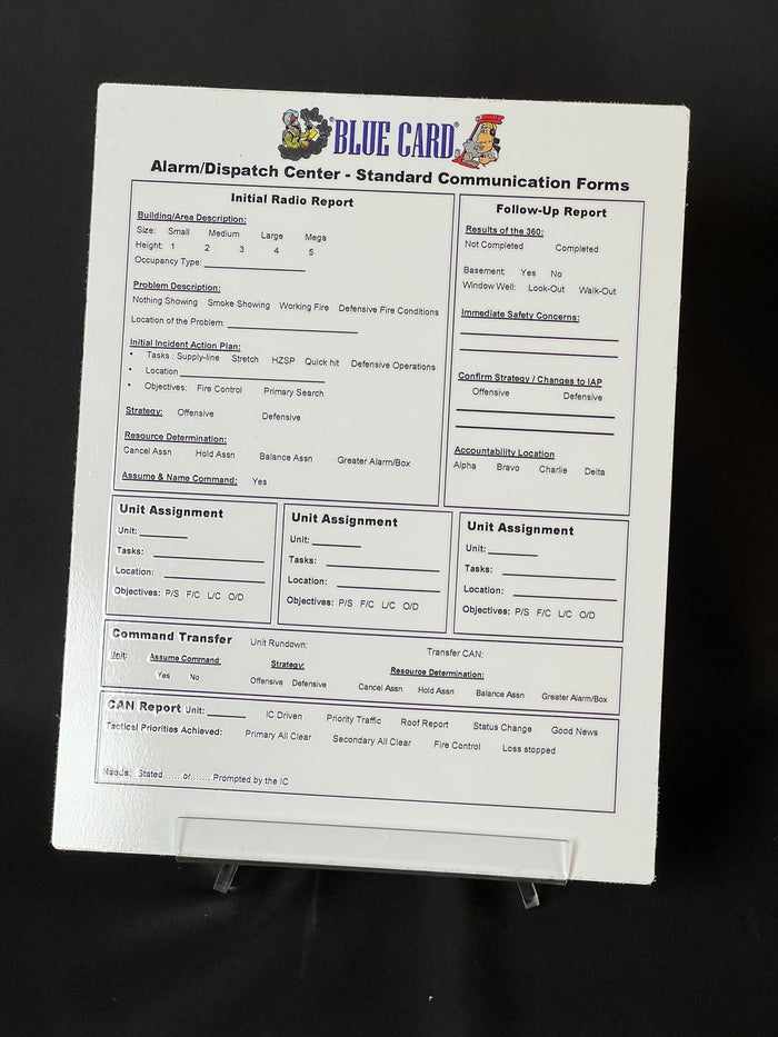 Dispatch Center/Command Standard Communication Board