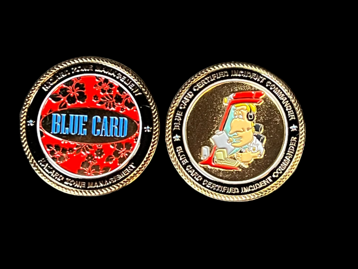 Blue Card Challenge Coins