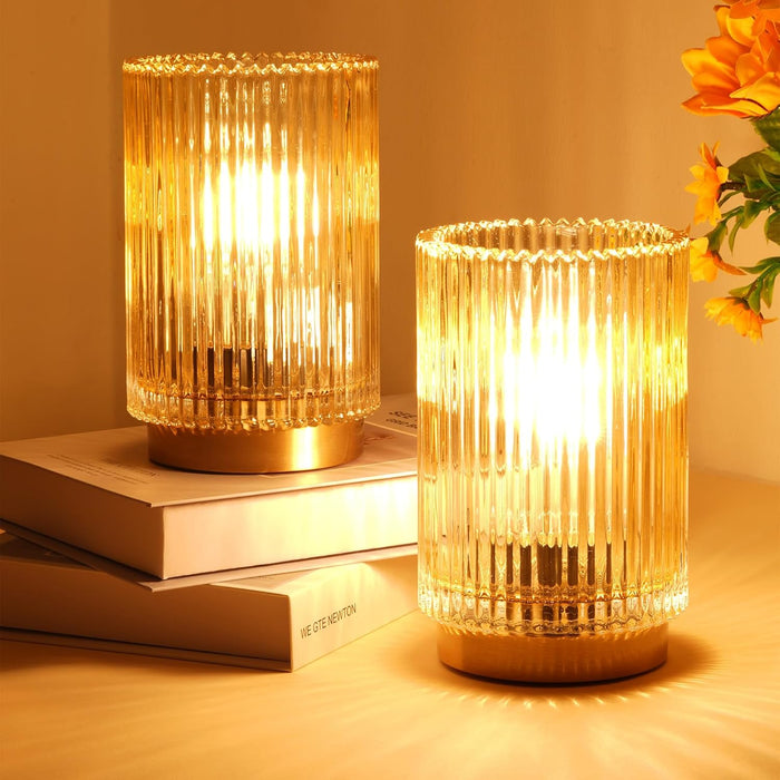Aesthetic Battery Operated Accent Lamp for Narrow Surfaces, Window Sills, and Living Room Corners
