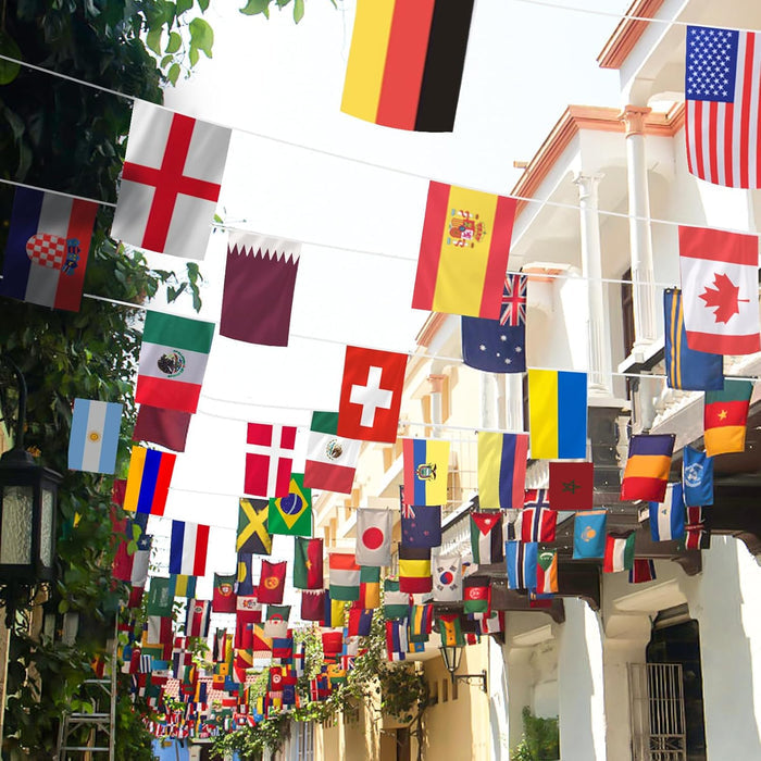 high-definition color-fast printing technology for sharp, accurate national flag reproduction