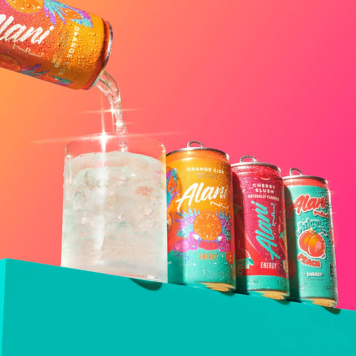 Alani Nu Low-Caffeine Energy Cans – Desk-Friendly Pick-Me-Up for Remote Workers and Library Cram Days