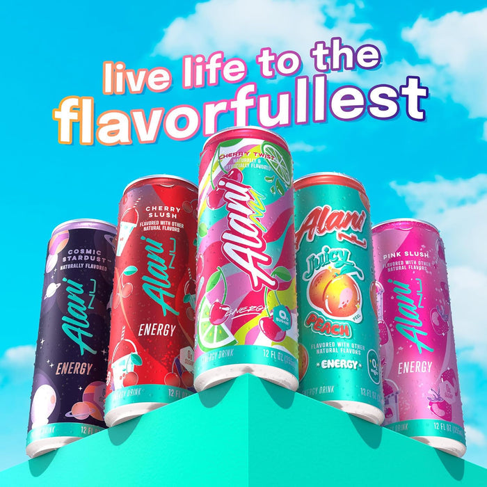 Alani Nu Low-Caffeine Energy Cans – Desk-Friendly Pick-Me-Up for Remote Workers and Library Cram Days