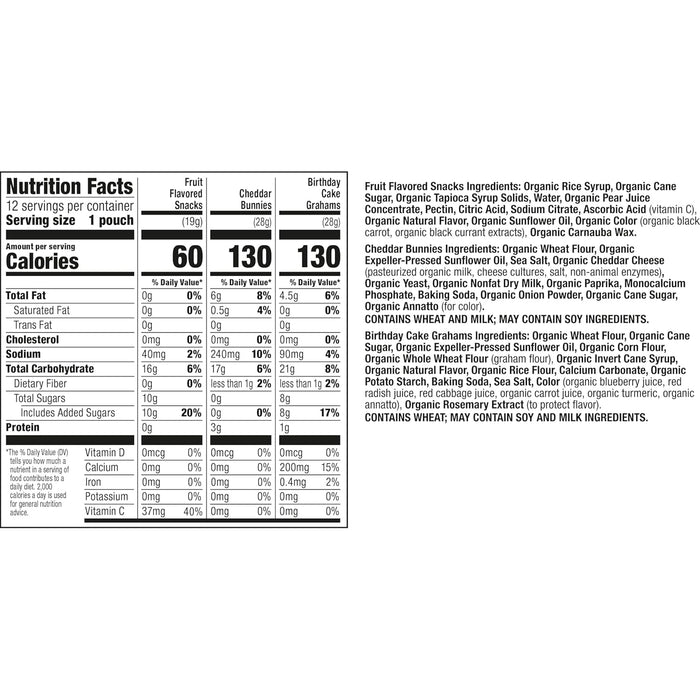 usda organic certified across all three snack varieties