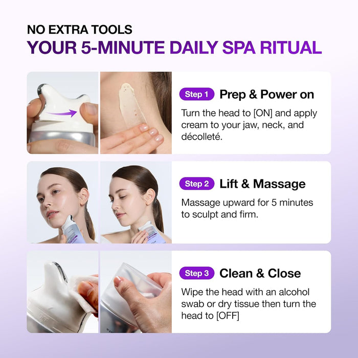 ANUA Collagen Retinol Refining Gua Sha Cream – All-In-One Neck Cream and Massager, Intentional Skincare Edit