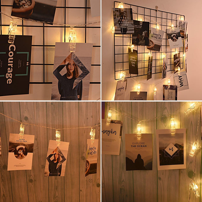 AOSTAR Polaroid Display String Lights – Unique Housewarming Gift Idea, Battery Powered 10FT Warm White LED