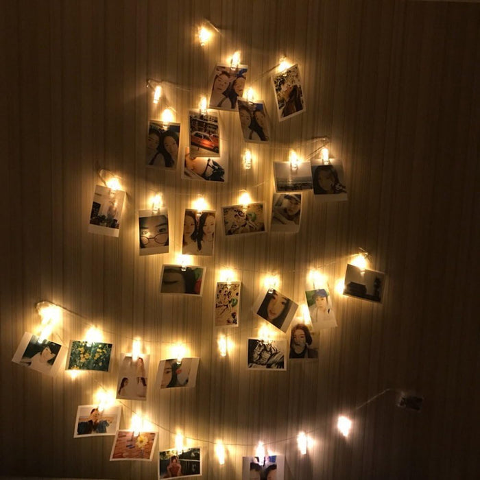 AOSTAR Polaroid Display String Lights – Unique Housewarming Gift Idea, Battery Powered 10FT Warm White LED