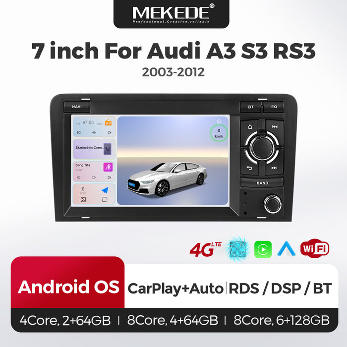 Applicable to Audi A3 03-13 unilateral button Android large screen central control navigation Bluetooth radio special machine