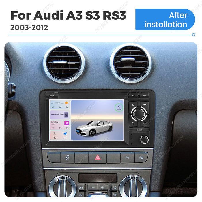 Applicable to Audi A3 03-13 unilateral button Android large screen central control navigation Bluetooth radio special machine