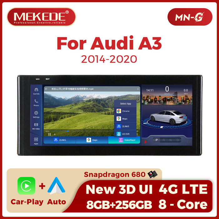 Applicable to Audi A3 2014-2020 Android large screen central control car navigation Bluetooth Carplay