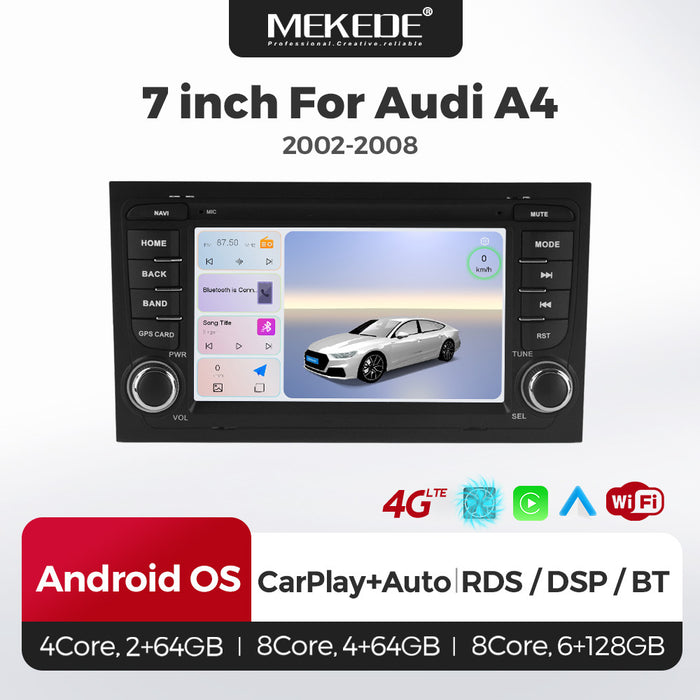 Applicable to Audi A4 02-08 bilateral button Android large screen central control navigation Bluetooth radio special machine