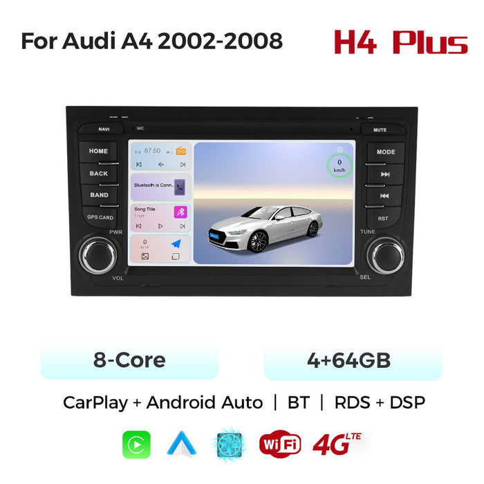 Applicable to Audi A4 02-08 bilateral button Android large screen central control navigation Bluetooth radio special machine