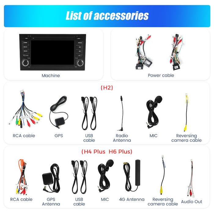 Applicable to Audi A4 02-08 bilateral button Android large screen central control navigation Bluetooth radio special machine