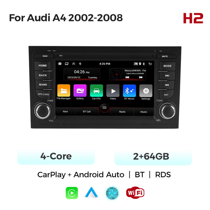 Applicable to Audi A4 02-08 bilateral button Android large screen central control navigation Bluetooth radio special machine