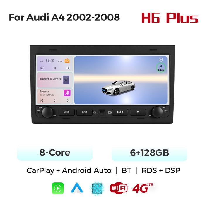 Applicable to Audi A4 2002-2008 button Android large screen central control navigation Bluetooth radio 10.25 inches