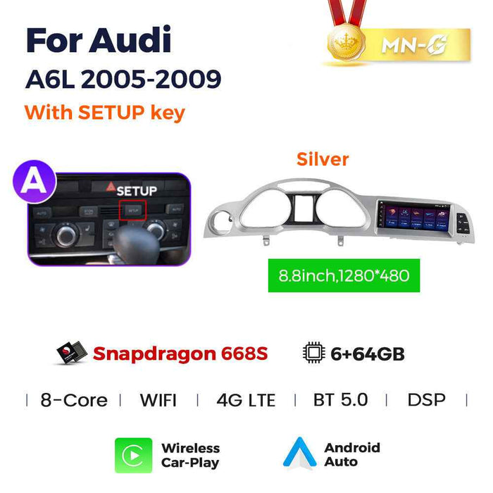 Applicable to Audi A6 2005-2015 original car style Android large screen central control car navigation Bluetooth Carplay