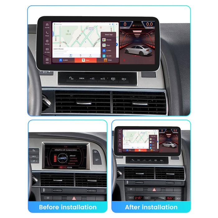 Applicable to Audi A6 2010-2015 Android large screen central control car navigation Bluetooth Carplay