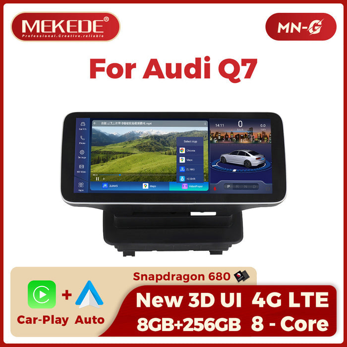 Applicable to Audi Q7 2005-2015 Android large screen central control car navigation Bluetooth Carplay