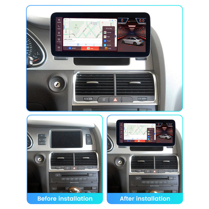 Applicable to Audi Q7 2005-2015 Android large screen central control car navigation Bluetooth Carplay