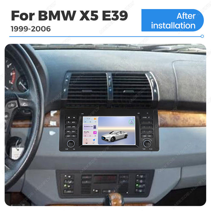 Applicable to BMW E39 X5 98-06 7-inch Android large-screen central control navigation radio button special machine