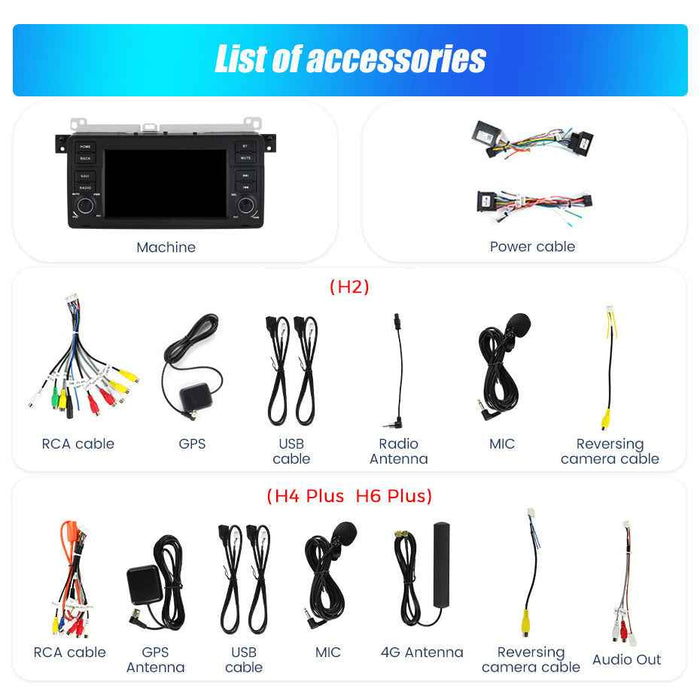 Applicable to BMW E46 M3 98-05 7-inch Android large-screen central control navigation radio button special machine