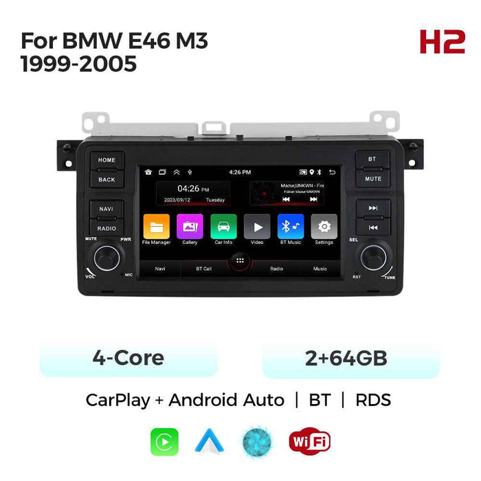 Applicable to BMW E46 M3 98-05 7-inch Android large-screen central control navigation radio button special machine
