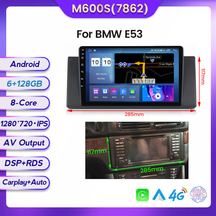 Applicable to BMW E53 X5 99-06 to Android large-screen central control car navigation all-in-one machine 8 + 128G