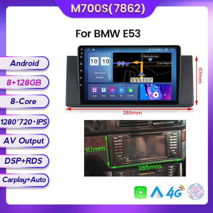 Applicable to BMW E53 X5 99-06 to Android large-screen central control car navigation all-in-one machine 8 + 128G