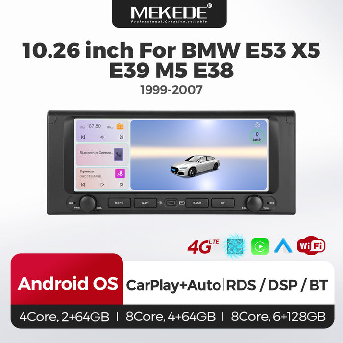 Applicable to BMW E53 X5 E39 M5 button Android large screen central control navigation Bluetooth radio 10.25 inches