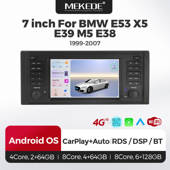 Applicable to BMW E535 E39 M5 7-inch Android large-screen central control navigation radio button special machine