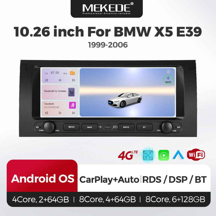 Applicable to BMW X5 E39 99-06 button Android large screen central control navigation Bluetooth radio 10.25 inches
