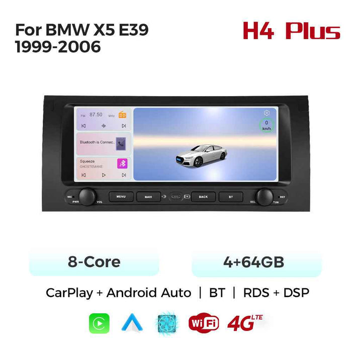Applicable to BMW X5 E39 99-06 button Android large screen central control navigation Bluetooth radio 10.25 inches