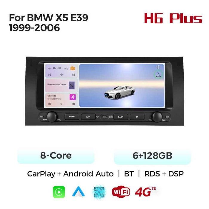 Applicable to BMW X5 E39 99-06 button Android large screen central control navigation Bluetooth radio 10.25 inches