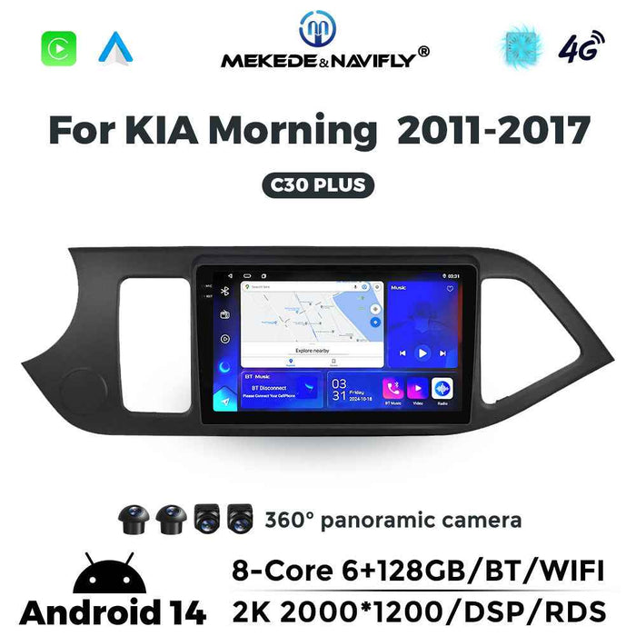 Applicable to Kia Morning11-17 Android large screen central control car navigation radio screen Carplay