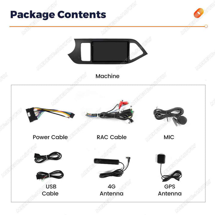 Applicable to Kia Morning11-17 Android large screen central control car navigation radio screen Carplay
