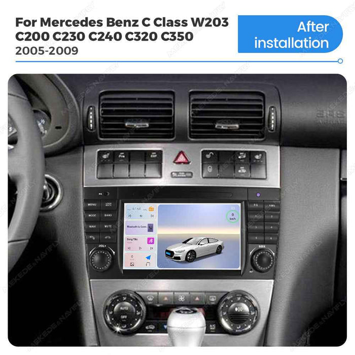 Applicable to Mercedes-Benz C-Class W203 2005-2009 Android large-screen central control navigation radio button special machine