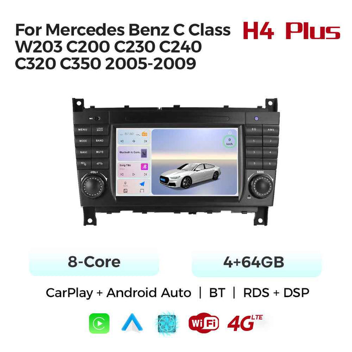 Applicable to Mercedes-Benz C-Class W203 2005-2009 Android large-screen central control navigation radio button special machine