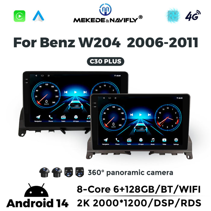 Applicable to Mercedes-Benz C-Class W204 2006-2011 Android large-screen central control car navigation radio screen