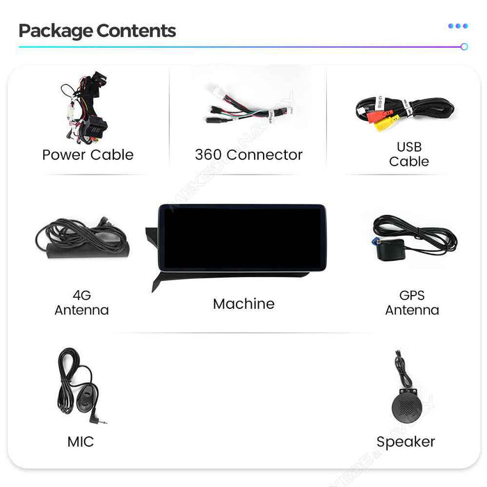 Applicable to Mercedes-Benz C-Class W204 C63 11-13 years Android large screen central control car navigation Bluetooth Carplay