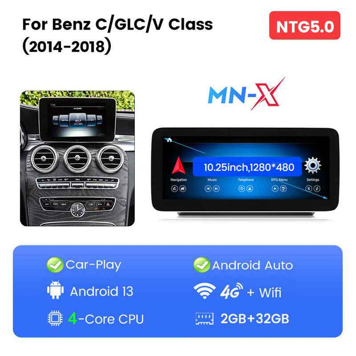 Applicable to Mercedes-Benz C-Class W205 C200 2015-2018 Android large-screen central control navigation player radio