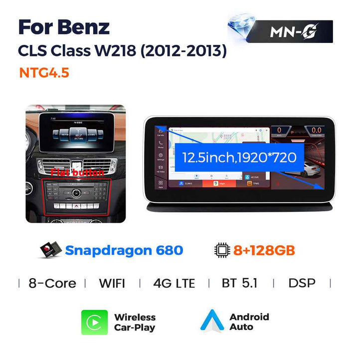 Applicable to Mercedes-Benz CLS-class W218 CLS300/350/400 Android large-screen central control car navigation Bluetooth