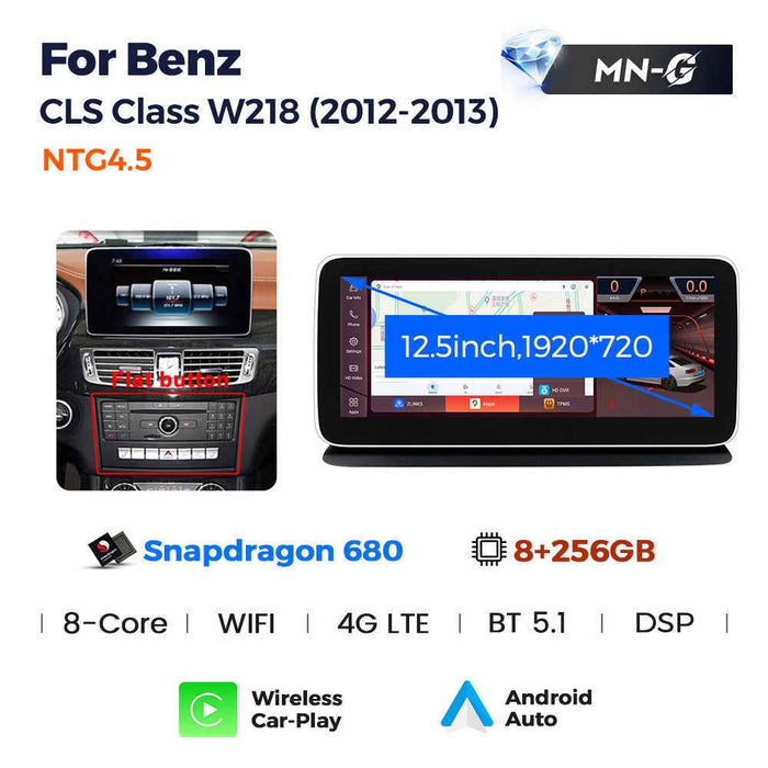 Applicable to Mercedes-Benz CLS-class W218 CLS300/350/400 Android large-screen central control car navigation Bluetooth